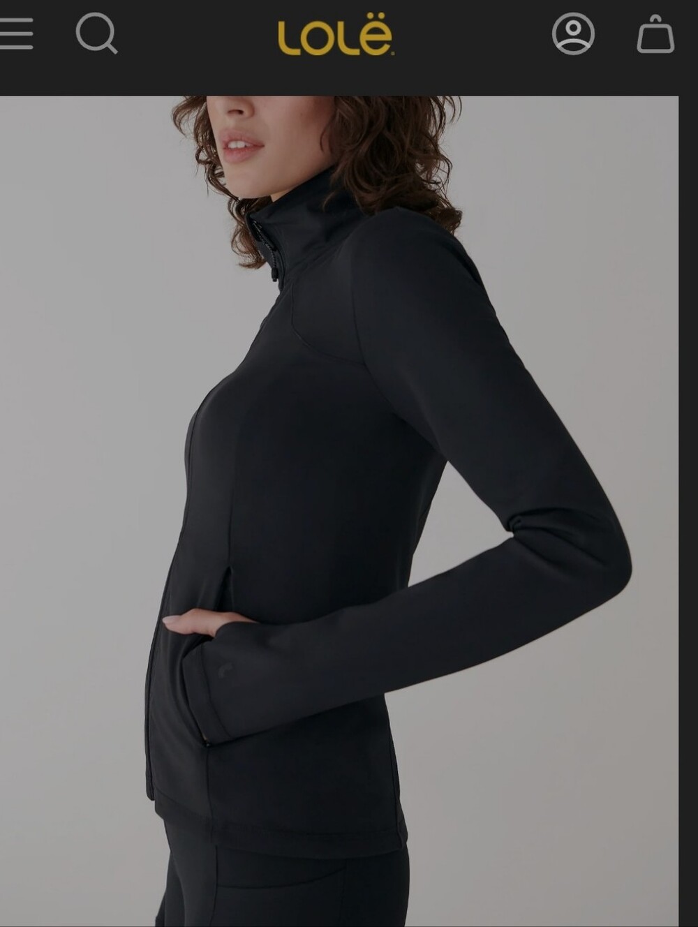 Lole NWOT Step Up Jacket with Invisible Pockets MED P2P19 L26 Retail $115